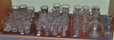 Lot 279 - A quantity of assorted 19th century and later ale glasses, tumblers, decanters etc