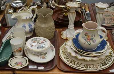 Lot 294 - Assorted decorative ceramics including Victorian pottery relief decorated jug, Royal Worcester...