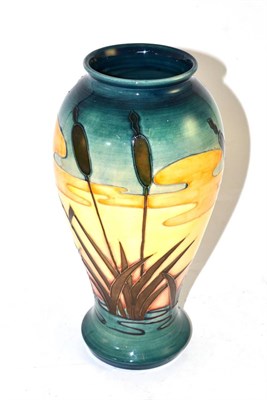 Lot 309 - A modern Moorcroft bullrush pattern baluster vase