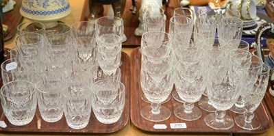 Lot 316 - Part suite of Waterford cut glass tableware (two trays)