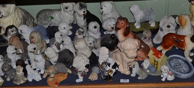 Lot 365 - A large quantity of assorted pottery and composition Old English Sheep dog figures