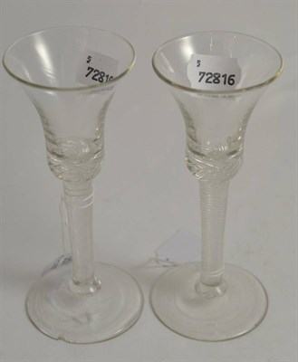 Lot 380 - Near pair of 18th century drinking glasses