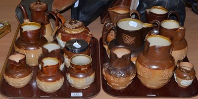 Lot 445 - Quantity of Royal Doulton and Doulton Lambeth including jugs, teapots, coffee pot etc