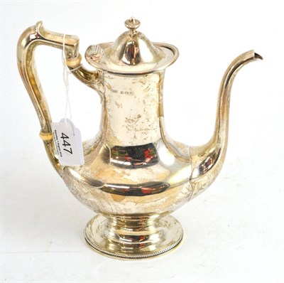 Lot 447 - Bachelor's silver coffee pot