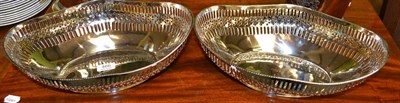 Lot 466 - Pair of silver plated baskets