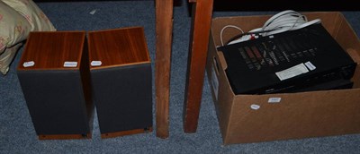 Lot 1007 - Hi-Fi equipment, comprising a pair of KEF speakers, Rotel tuner and amp and a Denon CD player