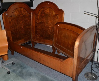 Lot 1009 - A pair of late 19th century walnut bed ends