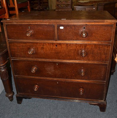 Lot 1043 - Georgian mahogany four height chest of drawers