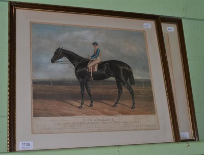 Lot 1138 - J Harris after W C Hancock ";Foig A Ballagh"; - Winner of the great St. Leger Stakes at...