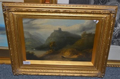 Lot 1144 - J Poole, oil on canvas, cattle and figure in a landscape