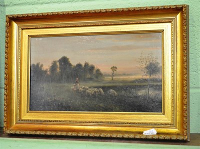 Lot 1169 - Gilt framed oil on board, ";Where Early Falls the Dew";, signed S Sidder, dated 1898