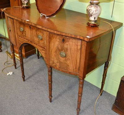 Lot 1198 - A 19th century mahogany bowfront sideboard