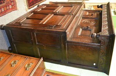 Lot 1210 - Carved oak court cupboard