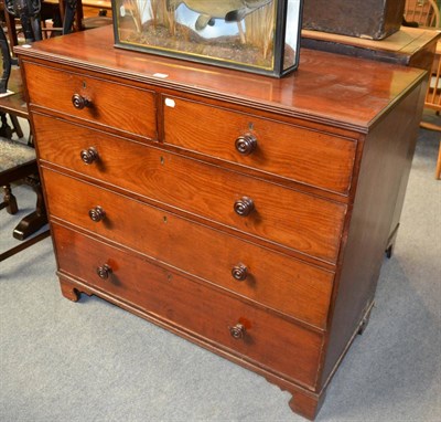 Lot 1231 - Georgian mahogany four height chest of drawers