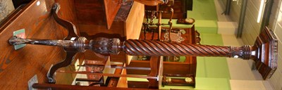 Lot 1233 - Mahogany torchere of tripod base