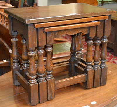 Lot 1237 - Oak nest of tables