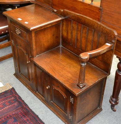 Lot 1239 - Oak telephone table