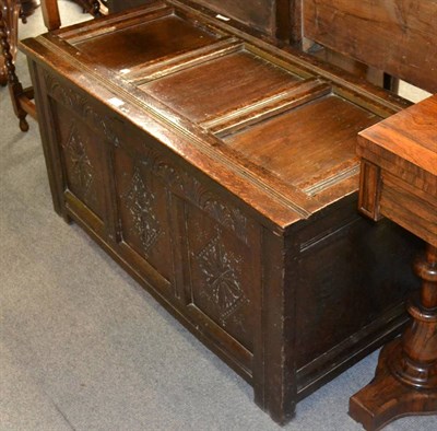 Lot 1251 - A 17th century joined oak chest (with receipt)