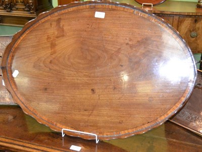 Lot 1257 - A Georgian mahogany tea tray