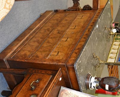 Lot 1260 - A 19th century Continental walnut commode chest with marble top