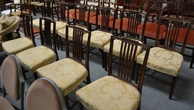 Lot 1263 - A harlequin set of ten mahogany dining chairs, comprising six early 19th century examples, with...