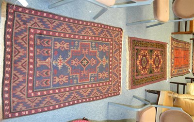 Lot 1269 - A Balouch rug, West Afghanistan, the blue/grey filed centred by a stepped medallion enclosed by...