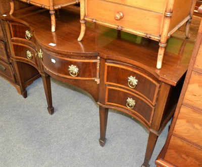 Lot 1296 - Regency mahogany serpentine front small sideboard