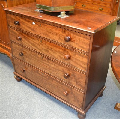 Lot 1307 - A 19th century mahogany four height chest of drawers