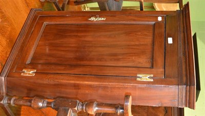 Lot 1310 - A George III mahogany straight front hanging corner cupboard