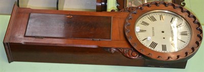 Lot 1323 - Victorian mahogany drop dial wall cock, Dell Bros. Bristol