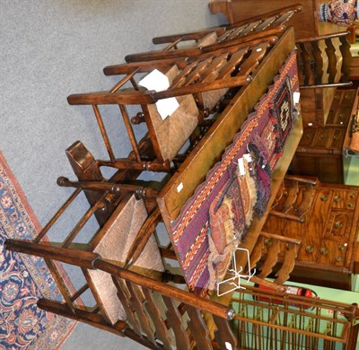 Lot 1326 - Titchmarsh & Goodwin oak refectory table and six Titchmarsh & Goodwin oak ladder back chairs...