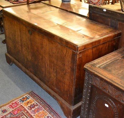 Lot 1333 - An 18th century walnut blanket chest of large proportions