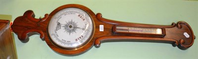 Lot 1335 - A Victorian barometer with white dial, signed L Cetti Birmingham