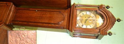 Lot 1341 - Brass longcase clock, Thomas Upjohn, Exeter