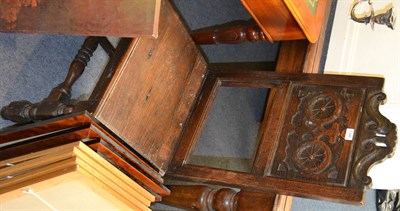 Lot 1348 - Pair of late 17th century oak dining chairs