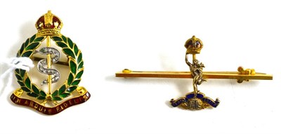 Lot 22 - Two regimental brooches