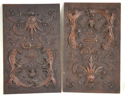 Lot 86 - A pair of 19th century carved panels
