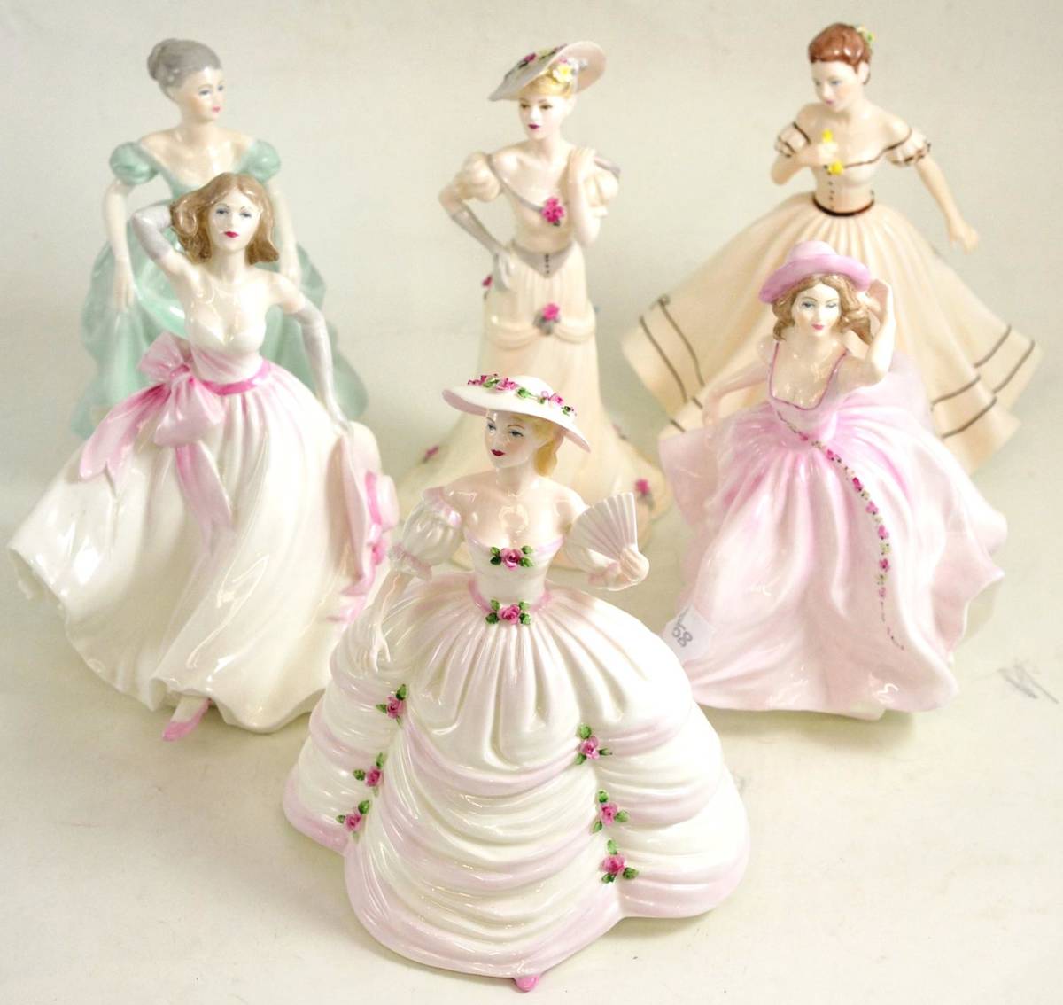 Lot 241 - Six Coalport figures