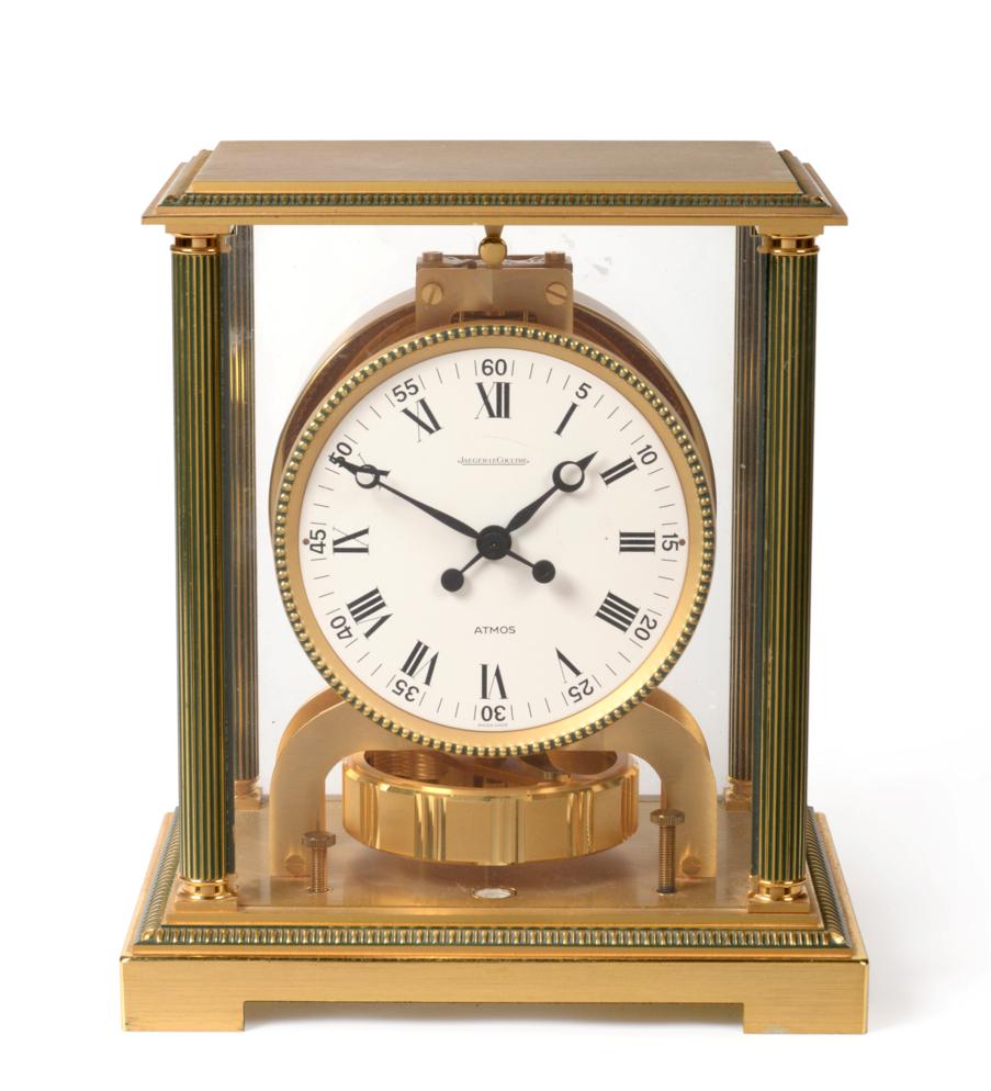 Lot 769 - A Brass Atmos Clock, signed Jaeger LeCoultre, model: Vendome, second half 20th century, case...