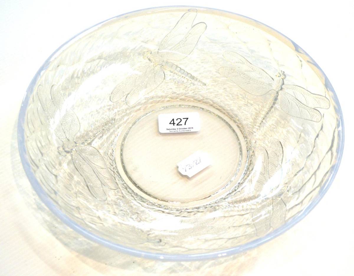 Lot 427 - An unmarked Barolac dragonfly-decorated bowl
