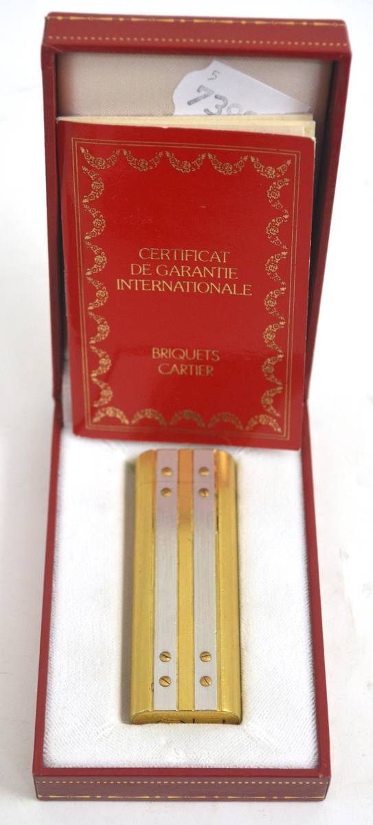 Lot 496 A Must de Cartier lighter in box with