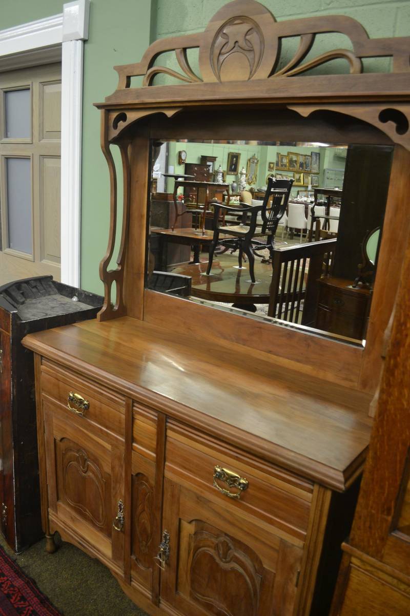 Lot 1343 - Mirror back sideboard