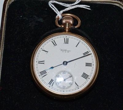 Lot 1 - Waltham 9ct gold pocket watch