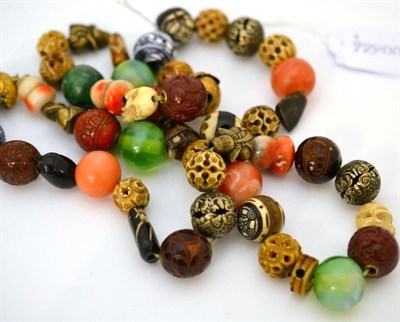 Lot 11 - A Japanese warrior bead necklace