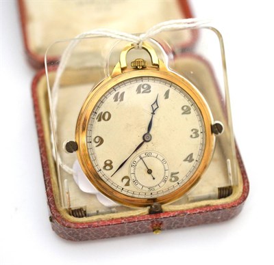 Lot 50 - A 9ct gold pocket watch