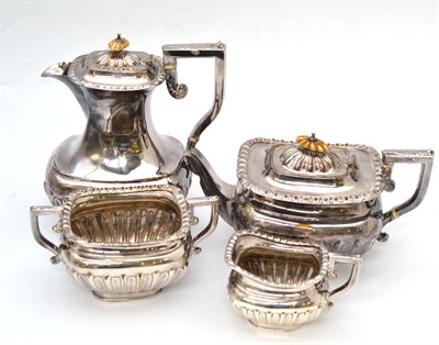Lot 69 - Early 20th century four piece silver tea service