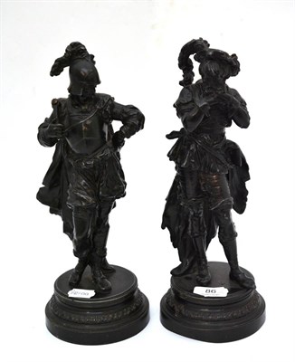 Lot 86 - A pair of spelter figures