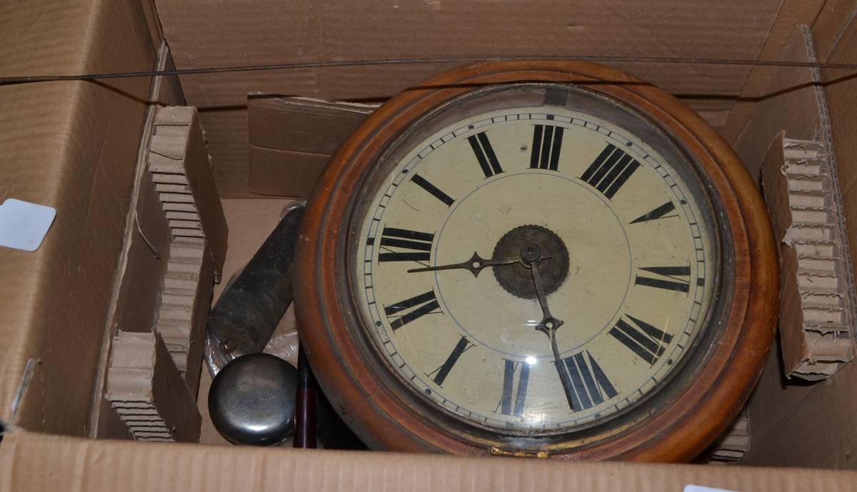 Lot 404 - An early German wall clock and other items