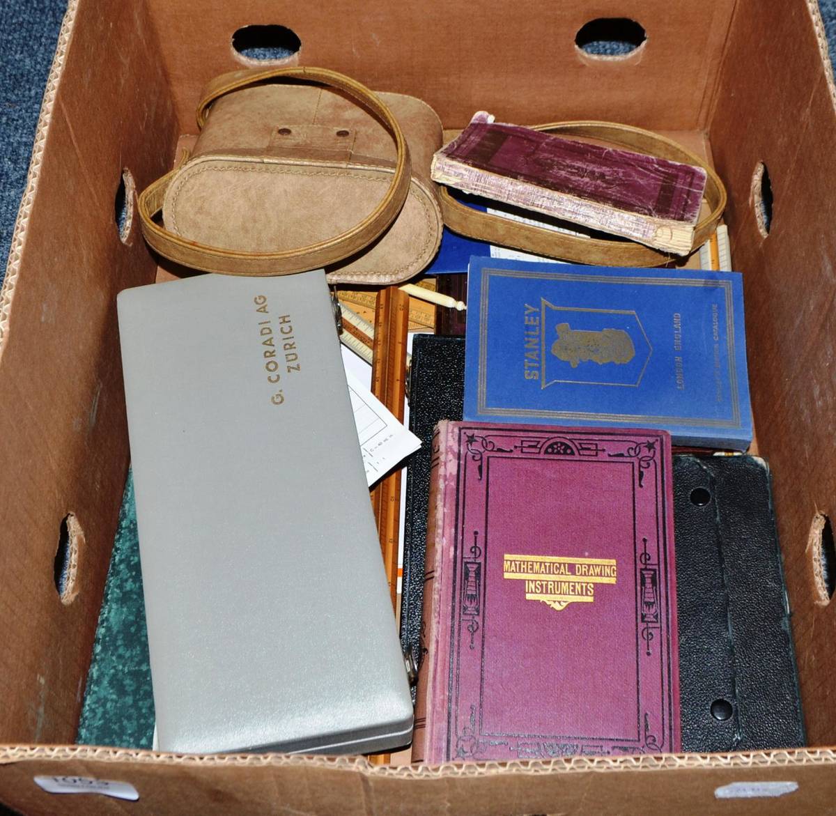 Lot 1053 - Various scientific instruments including G Coradi (Zurich) Polar Planimeter, two Stanley sets...