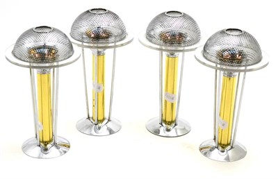 Lot 2 - Four Masons constant-flame candle lamps, of Sputnik design, labelled and numbered 525, 25cm high